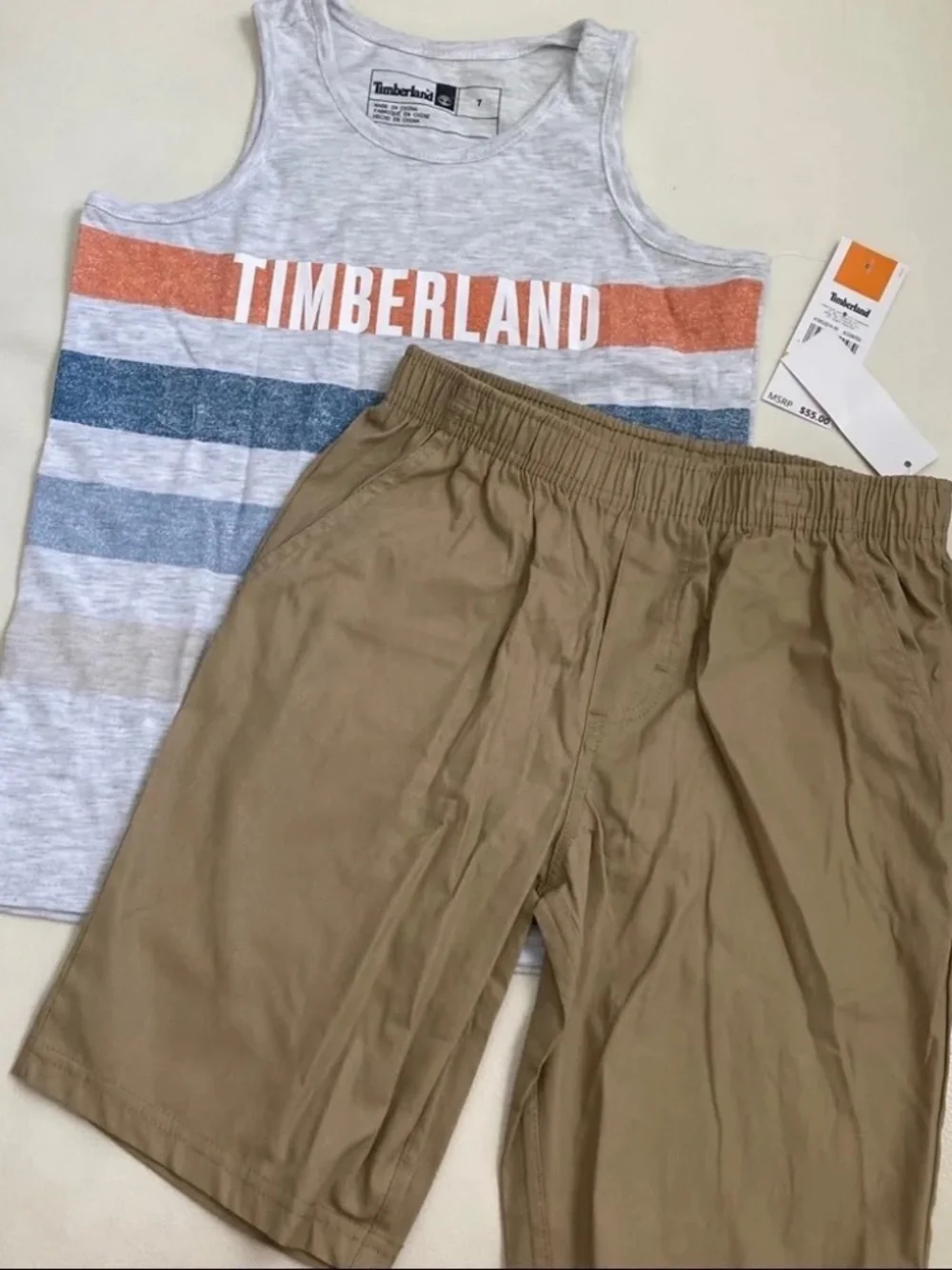 Timberland sleeveless top shorts set 5079